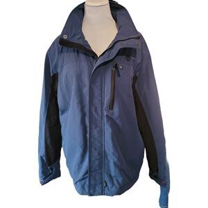 Timberland Weathergear Waterproof Coat‎ Parka Mens Large Teal and Black Jacket